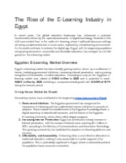 The Rise of the E-Learning Industry in Egypt