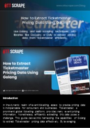How to Extract Ticketmaster Pricing Data Using Golang?