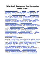 Why Small Businesses Are Developing Mobile Apps?