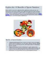 Explore the 10 Benefits of Sports Nutrition
