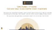 Cafe Shutters in Toronto | Cost & Value Considerations | Centurian