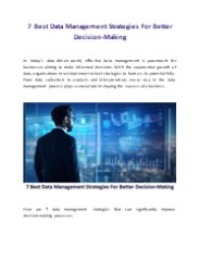 7 Best Data Management Strategies For Better Decision-Making