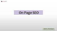 Detailed Explanation of On Page SEO & Its Process