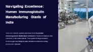 Navigating Excellence: Human Immunoglobulin Manufacturing Giants of India