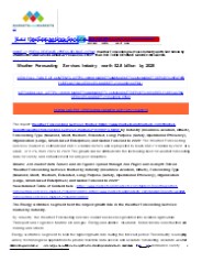 Weather Forecasting Services Market Value $2.8 billion by 2028