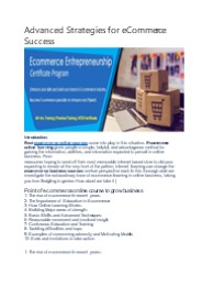 Advanced Strategies for eCommerce Success