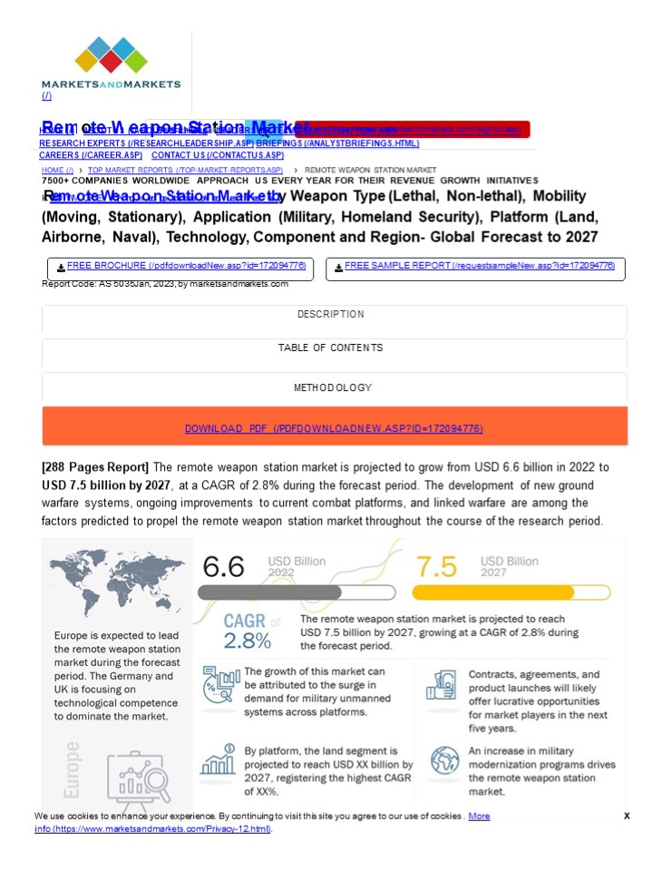 Remote Weapon Station Market Size & Share Analysis