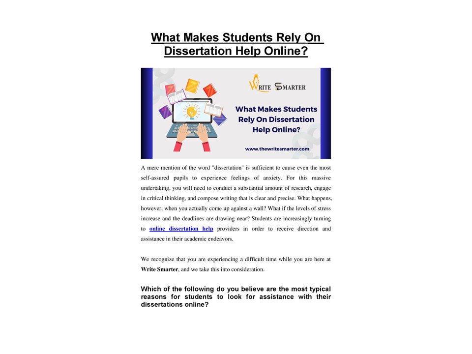 What Makes Students Rely On Dissertation Help Online? presentation ...