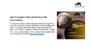 Hair Transplant Clinic Guide: Essential Information