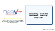 Neev Systems Streamlining Oracle EBS Applications: A Step-By-Step Guide