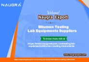 Bitumen Testing Lab Equipments Suppliers