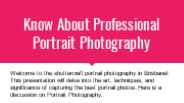 Know About Professional Portrait Photography