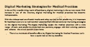 Digital Marketing Strategies for Medical Practices