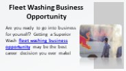Fleet Washing Business Opportunity