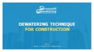 Specialized Dewatering Contractors Chennai - Prasanth Dewatering