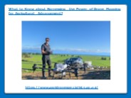 Drone Mapping for Agricultural Advancement