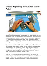 Mobile Repairing Institute in South Delhi
