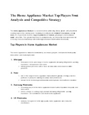 Home Appliance Market