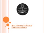Best Limousine Rental Company Atlanta