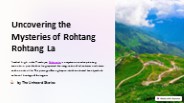 Uncovering The Mysterious Of Rohtang La