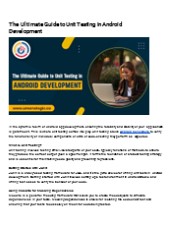 Unit Testing in Android Development