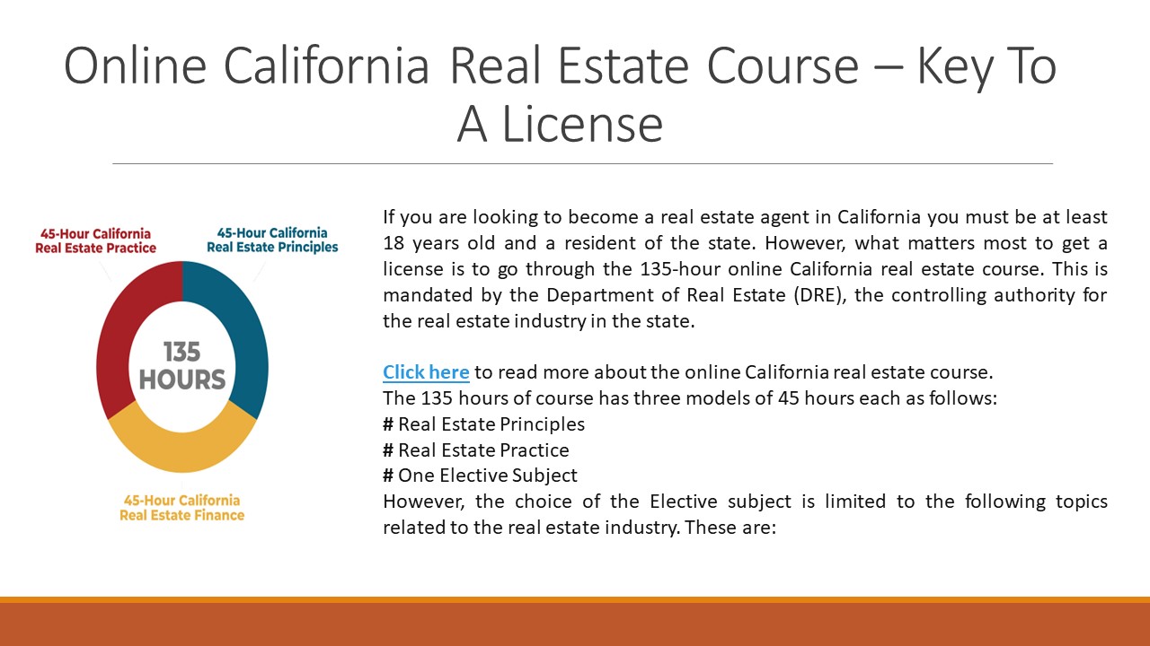 online california real estate course