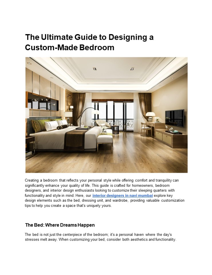 The Ultimate Guide to Designing a Custom-Made Bedroom
