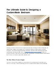The Ultimate Guide to Designing a Custom-Made Bedroom