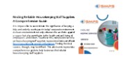 Finding Reliable Housekeeping Staff Suppliers: A Comprehensive Guide