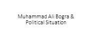 M. Ali Bogra Dismissal