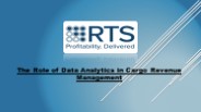 The Role of Data Analytics in Cargo Revenue Management