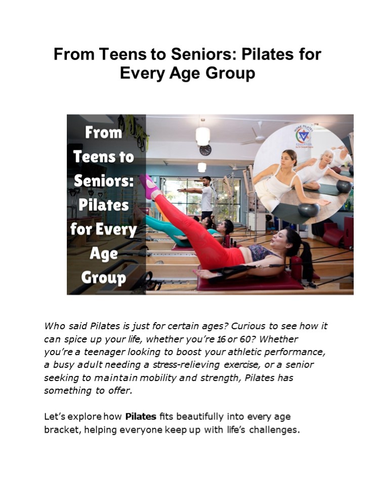 From Teens to Seniors: Pilates for Every Age Group