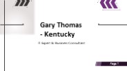 Gary Thomas (Kentucky) - A Growth-Oriented Individual