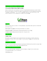 Welcome to Witan India Ecotourism
