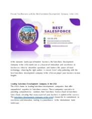 Salesforce Development Company in USA
