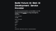 Build Future AI: Top AI Development Company & Service Provider