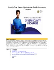 Explore Best Cybersecurity Programs | Fortify Your Future