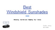 Best Windshield Sunshades