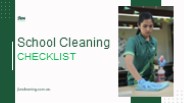 School Cleaning Checklist - JBN Cleaning