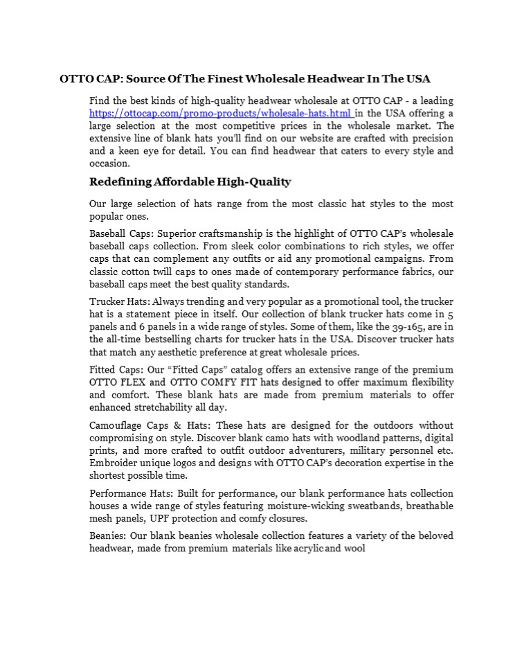 OTTO CAP Camouflage 6 Panel Low Profile Baseball Cap