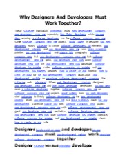 Why Designers And Developers Must Work Together?