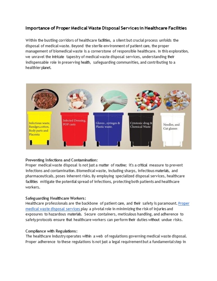 Medical Waste Disposal Company