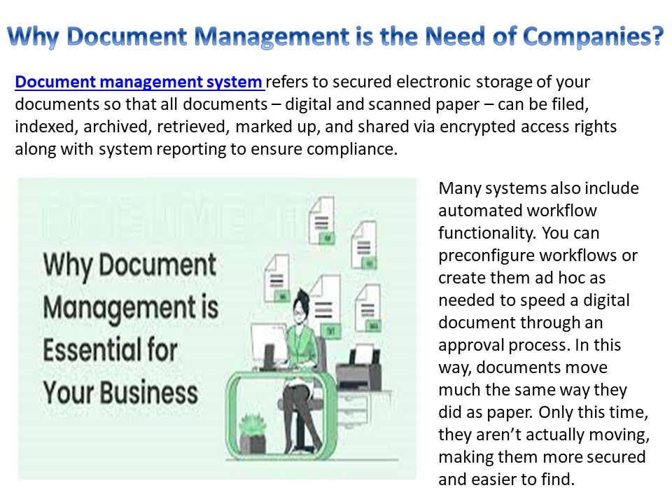 Why Document Management is the Need of Companies?