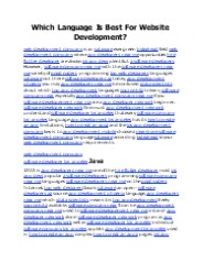 Which Language Is Best For Website Development?