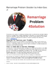 Remarriage Problem Solution - Indian Guru Ji