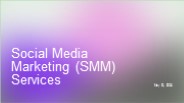 Social Media Marketing (SMM) Services