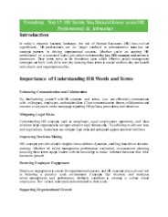 Top 15 HR Terms Your should Know