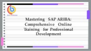 SAP ARIBA Online Training | SAP ARIBA Online Course