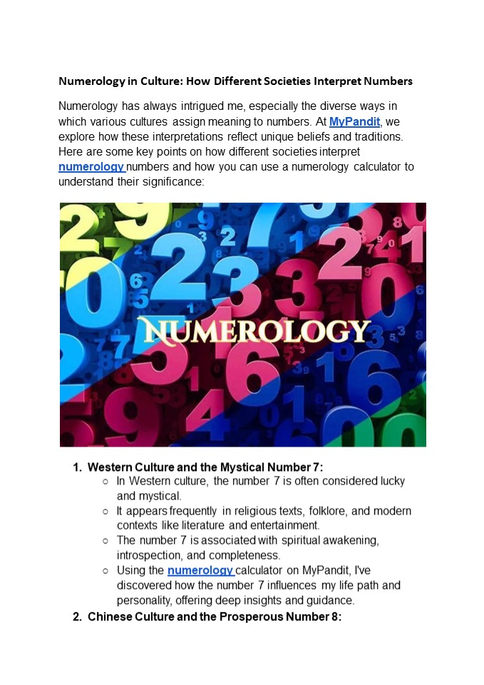 Numerology in Culture: How Different Societies Interpret Numbers