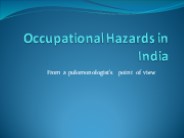 Occupational Hazards in India